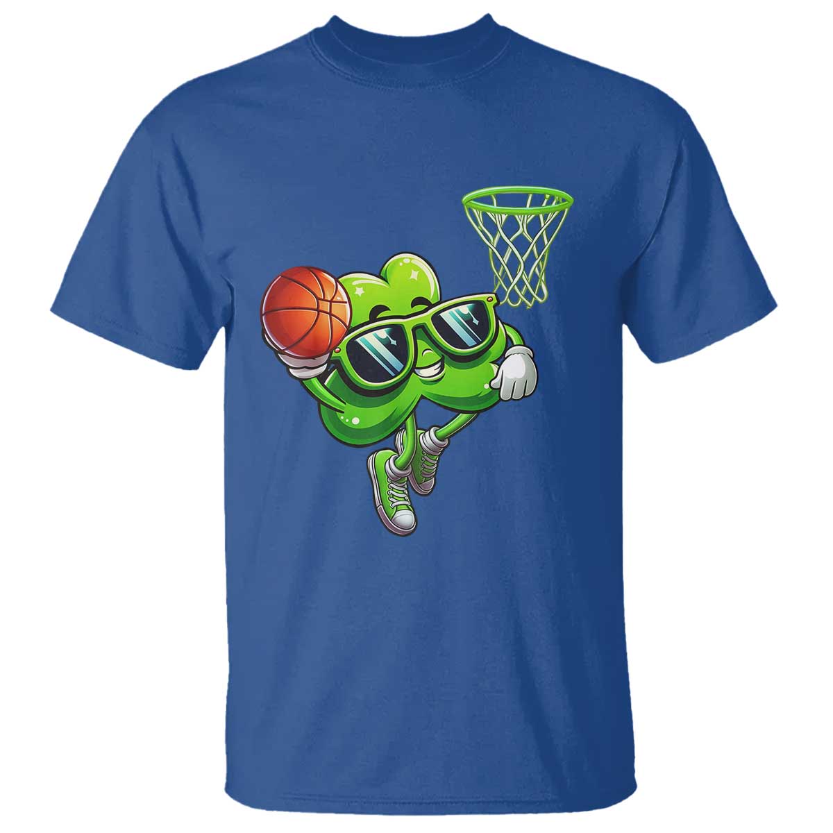 funny-st-patricks-day-basketball-green-shamrock-t-shirt