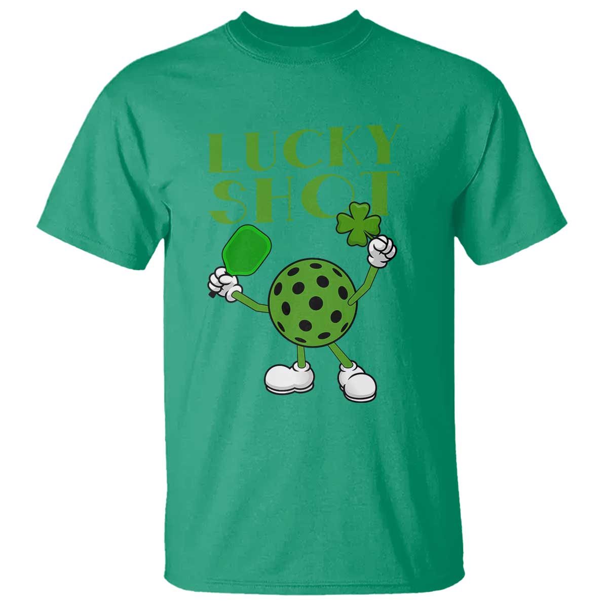 funny-st-patricks-day-pickleball-lucky-shot-t-shirt