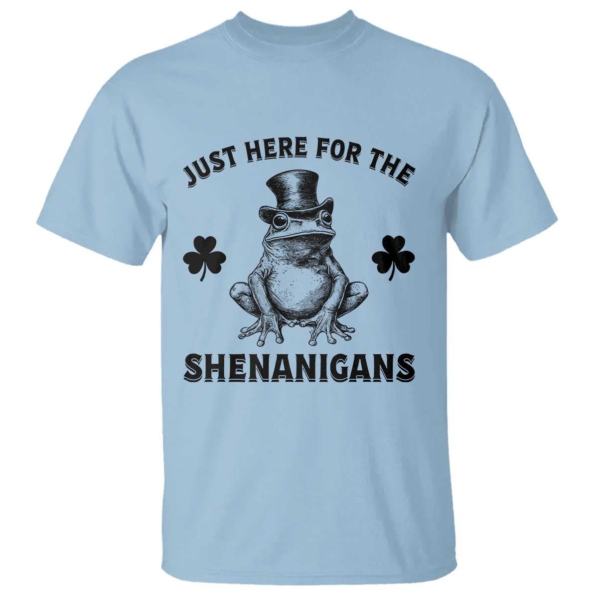 funny-st-patricks-day-just-here-for-the-shenanigans-t-shirt-frog-shamrock