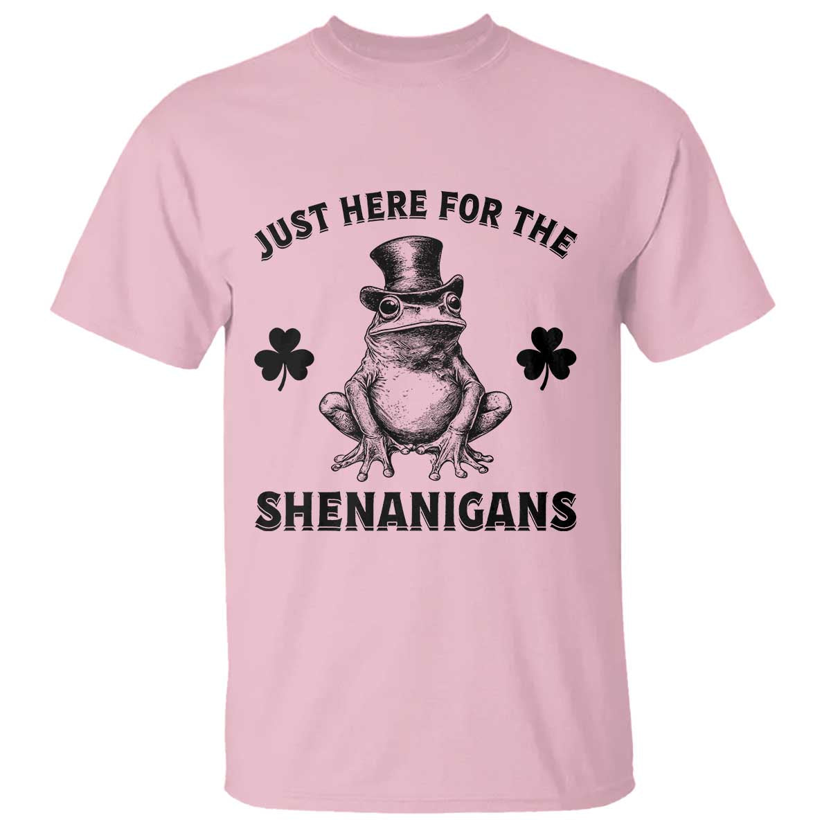 funny-st-patricks-day-just-here-for-the-shenanigans-t-shirt-frog-shamrock