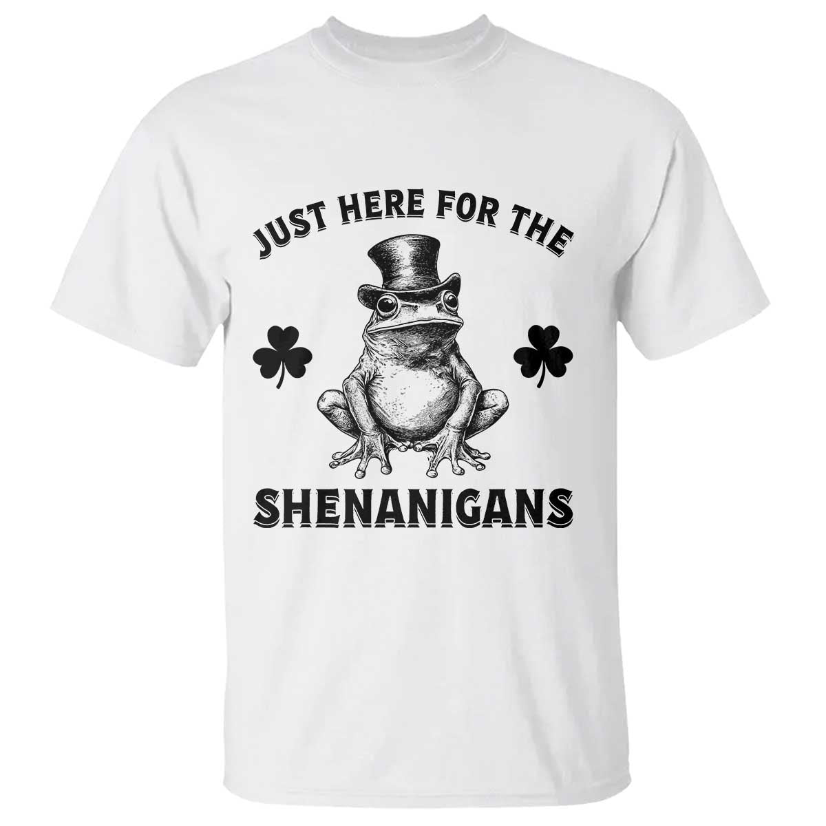 funny-st-patricks-day-just-here-for-the-shenanigans-t-shirt-frog-shamrock