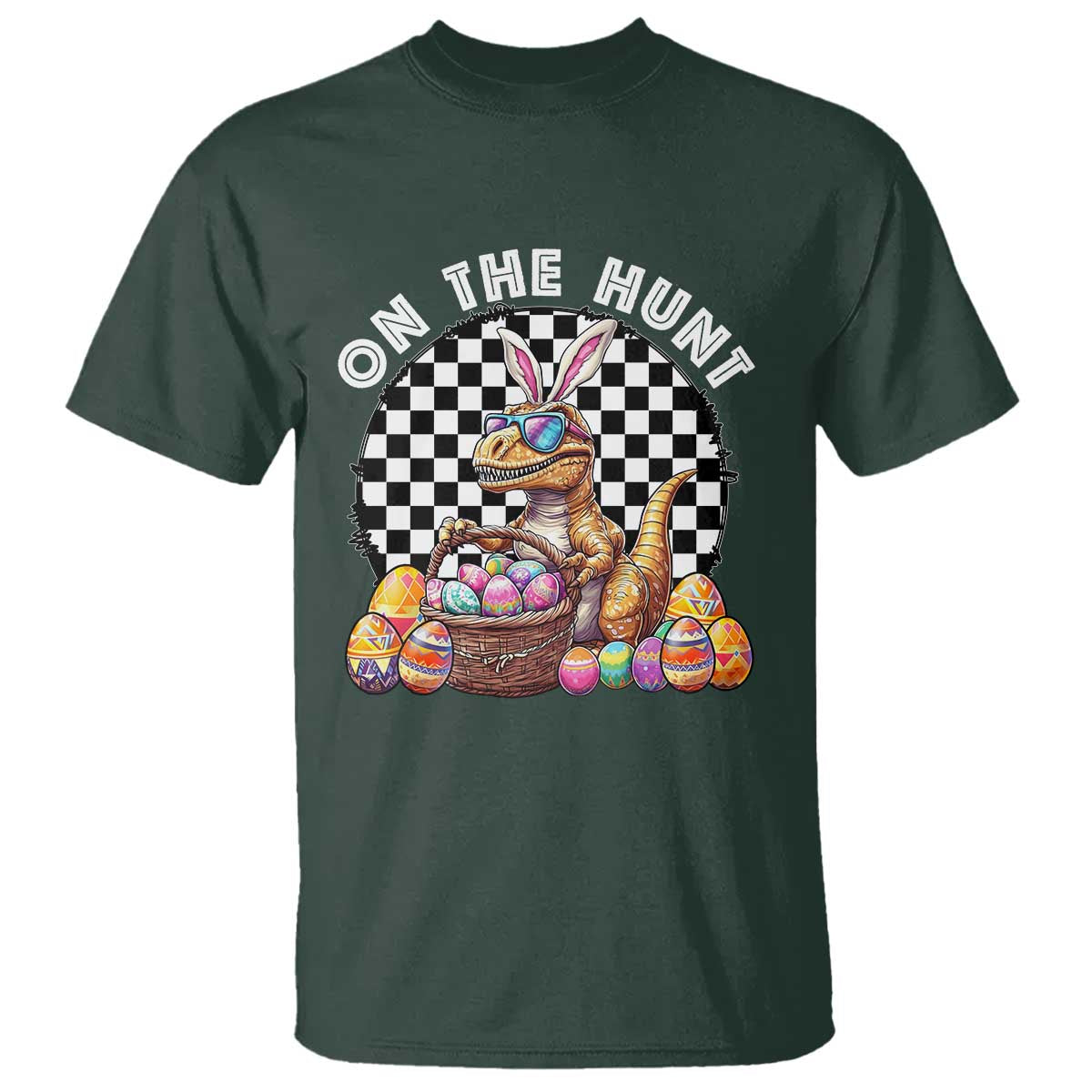 funny-easter-day-dinosaur-bunny-t-shirt-on-the-hunt-egg-hunting