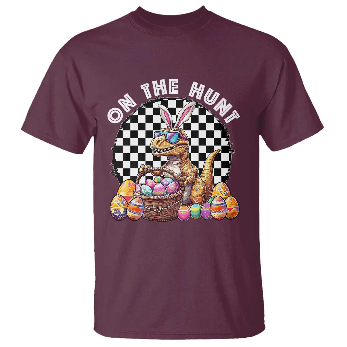 funny-easter-day-dinosaur-bunny-t-shirt-on-the-hunt-egg-hunting