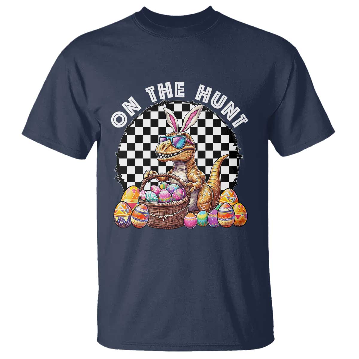 funny-easter-day-dinosaur-bunny-t-shirt-on-the-hunt-egg-hunting