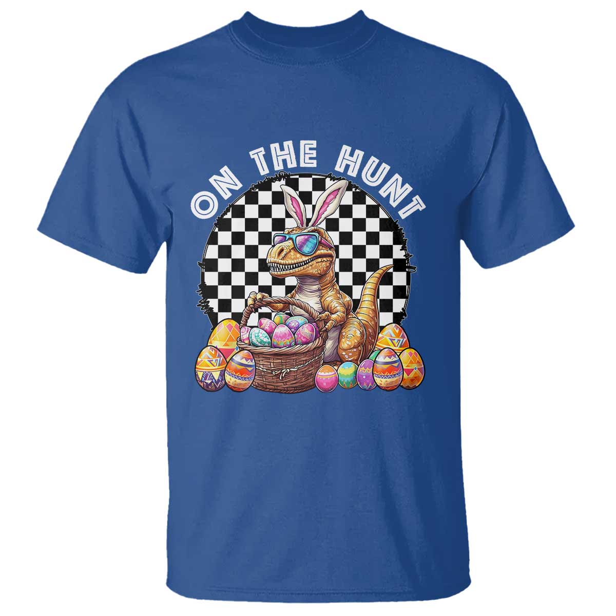 funny-easter-day-dinosaur-bunny-t-shirt-on-the-hunt-egg-hunting