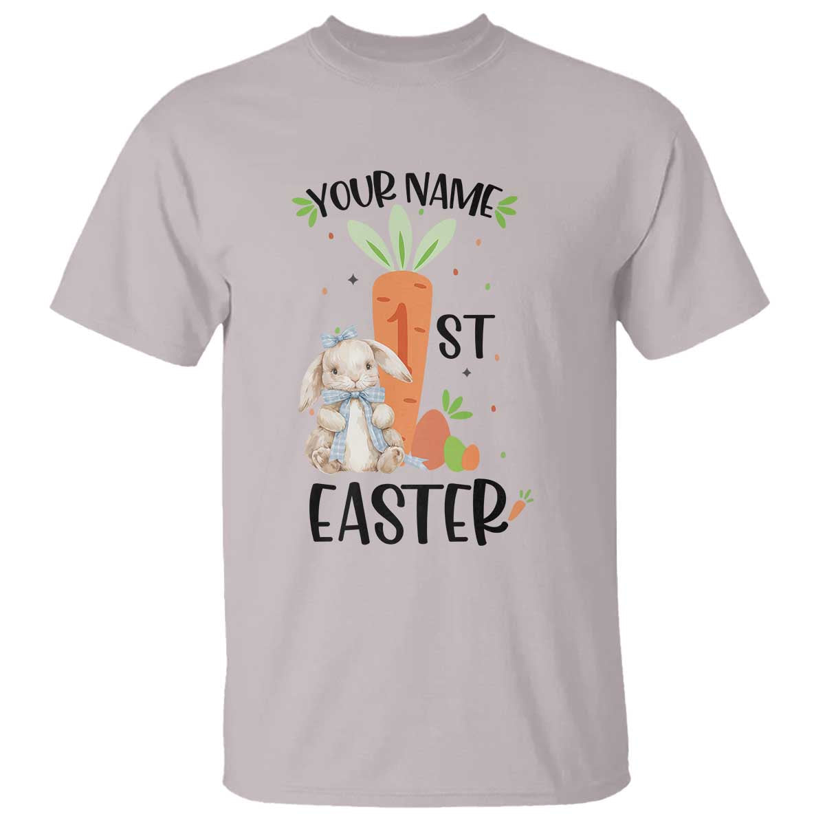 personalized-easter-day-t-shirt-custom-text-1st-easter-cute-bunny-carrot
