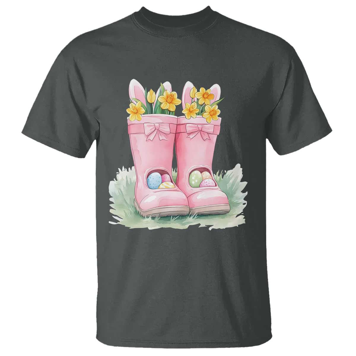 funny-easter-day-gardening-t-shirt-gardener-boots-bunny-ears-colorful-eggs