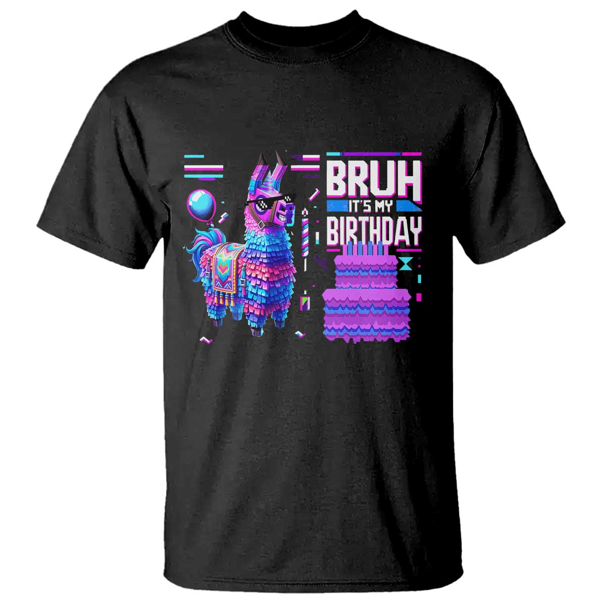 funny-bruh-its-my-birthday-t-shirt-llama-pinata-gaming-bday