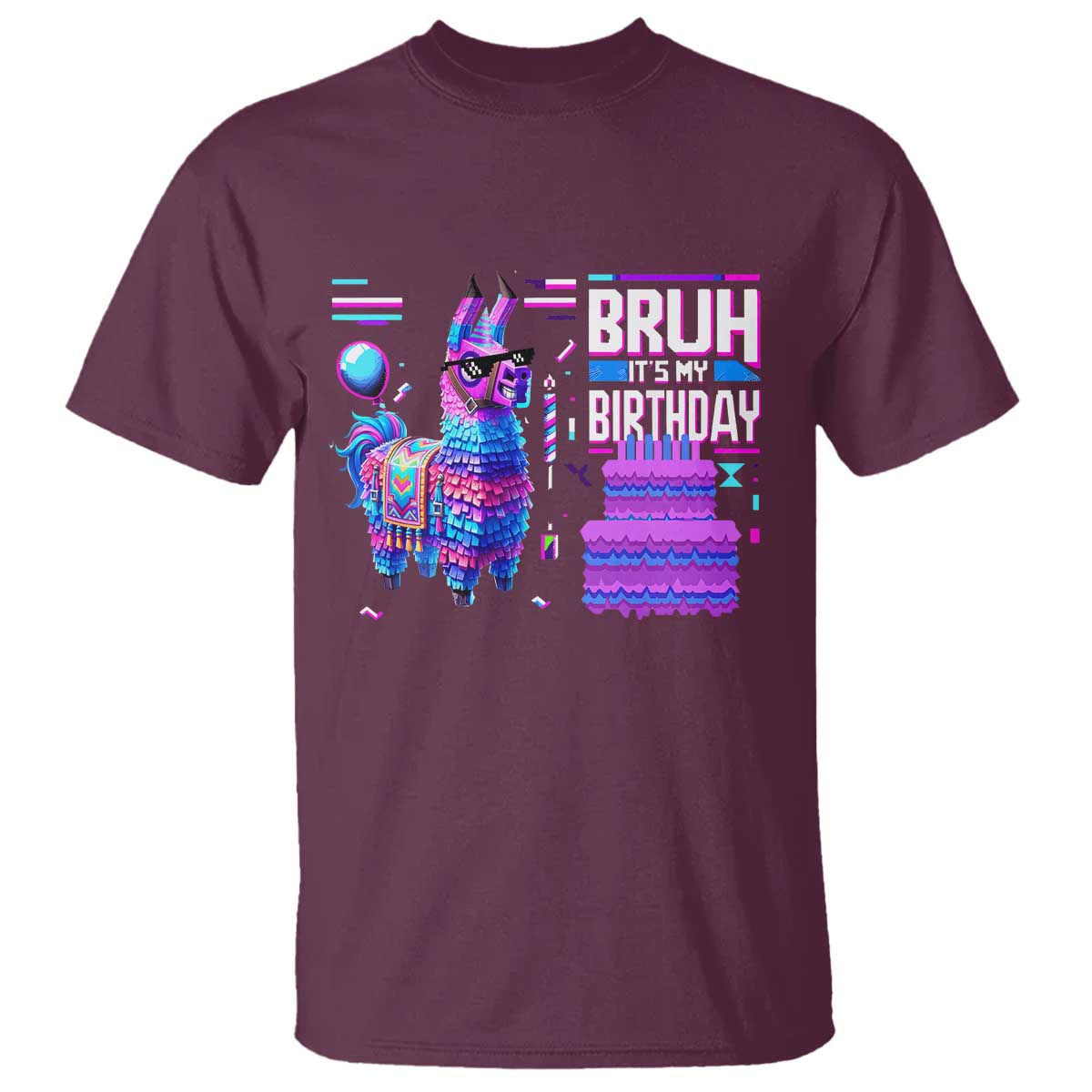 funny-bruh-its-my-birthday-t-shirt-llama-pinata-gaming-bday