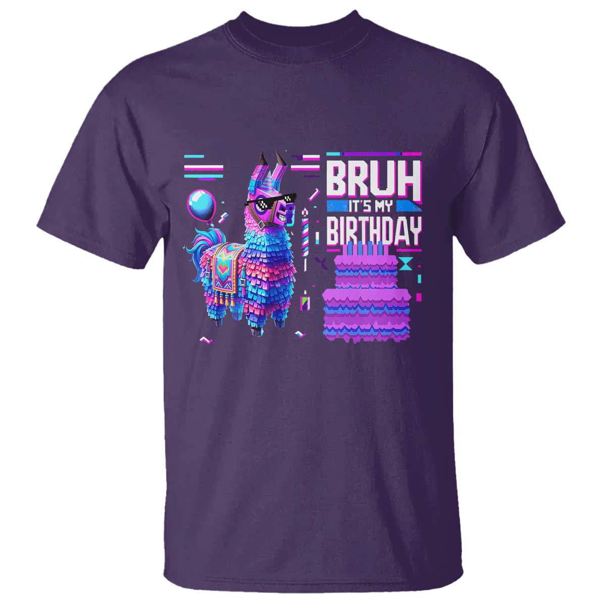 funny-bruh-its-my-birthday-t-shirt-llama-pinata-gaming-bday