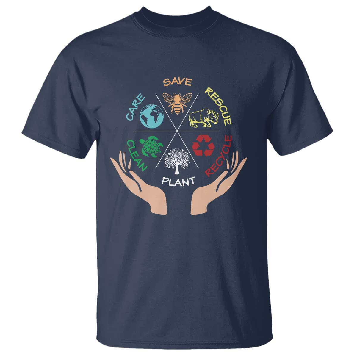 save-bees-rescue-animals-recycle-plastic-plant-tree-t-shirt-earth-day