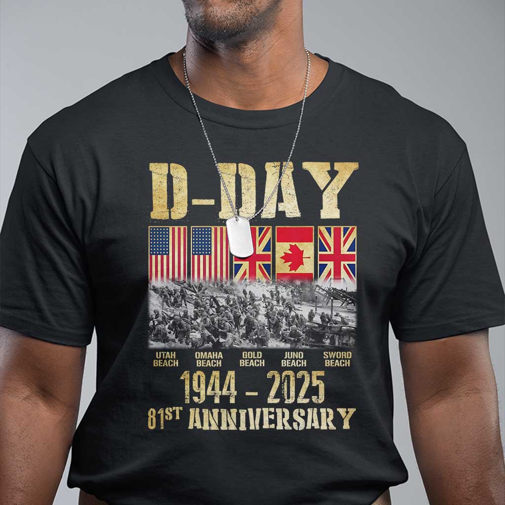 d-day-81st-anniversary-honor-history-normandy-wwii-t-shirt