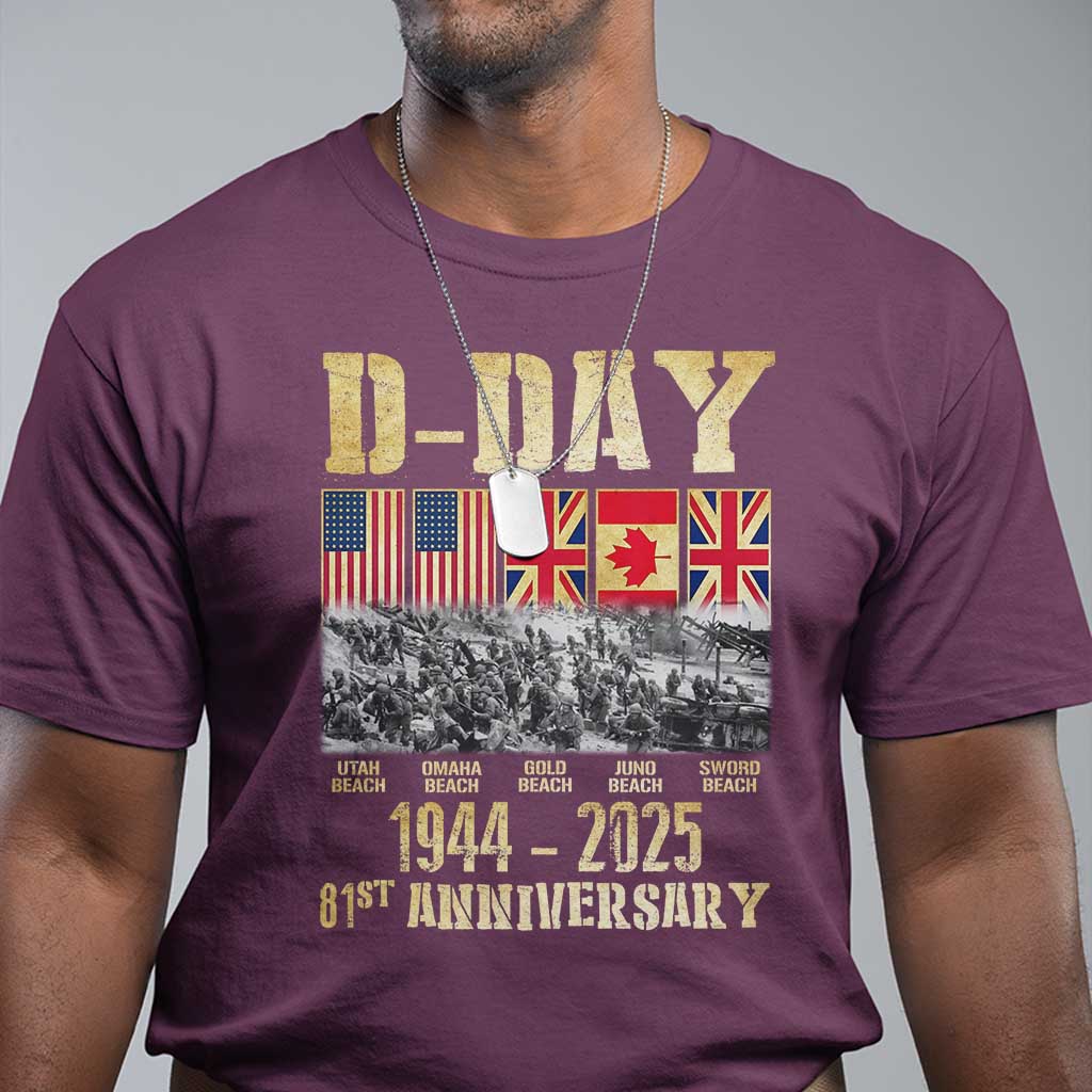 d-day-81st-anniversary-honor-history-normandy-wwii-t-shirt