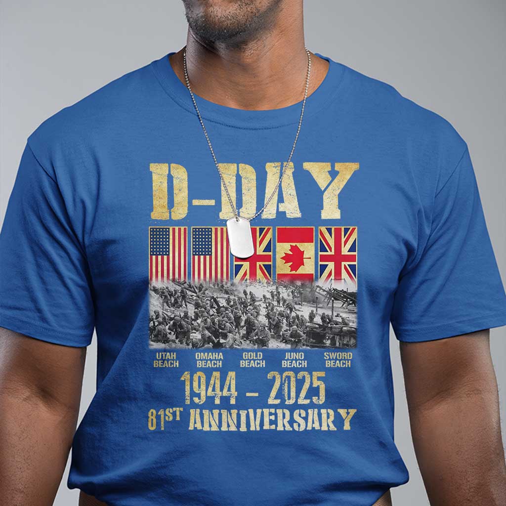d-day-81st-anniversary-honor-history-normandy-wwii-t-shirt