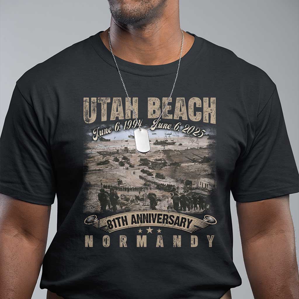 utah-beach-d-day-81-st-anniversary-honor-history-normandy-wwii-t-shirt