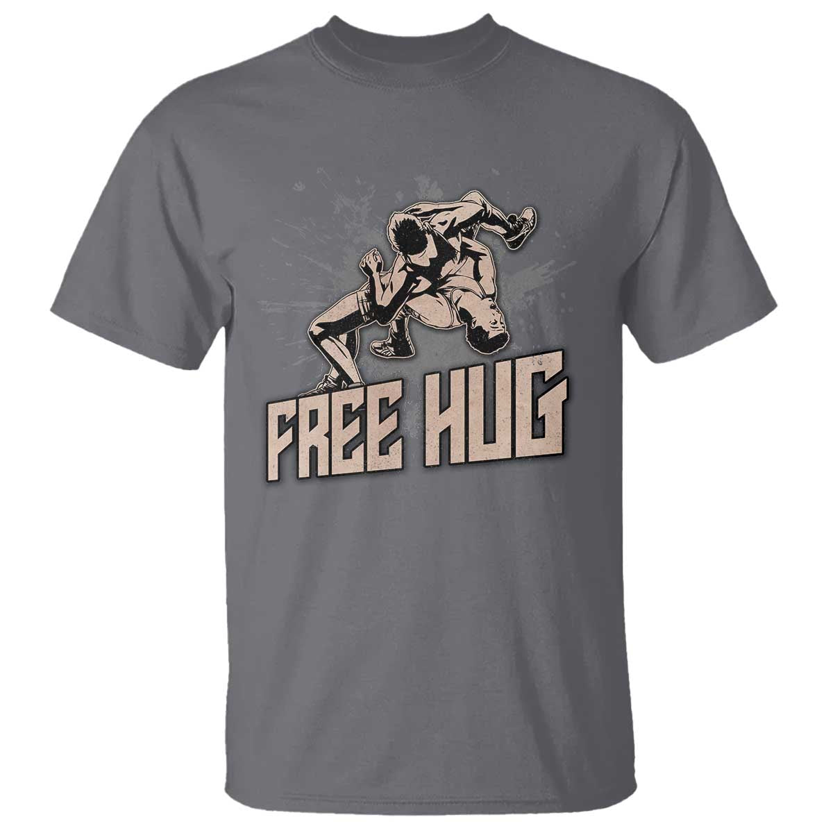 funny-wrestling-t-shirt-free-hug-vintage-wrestler