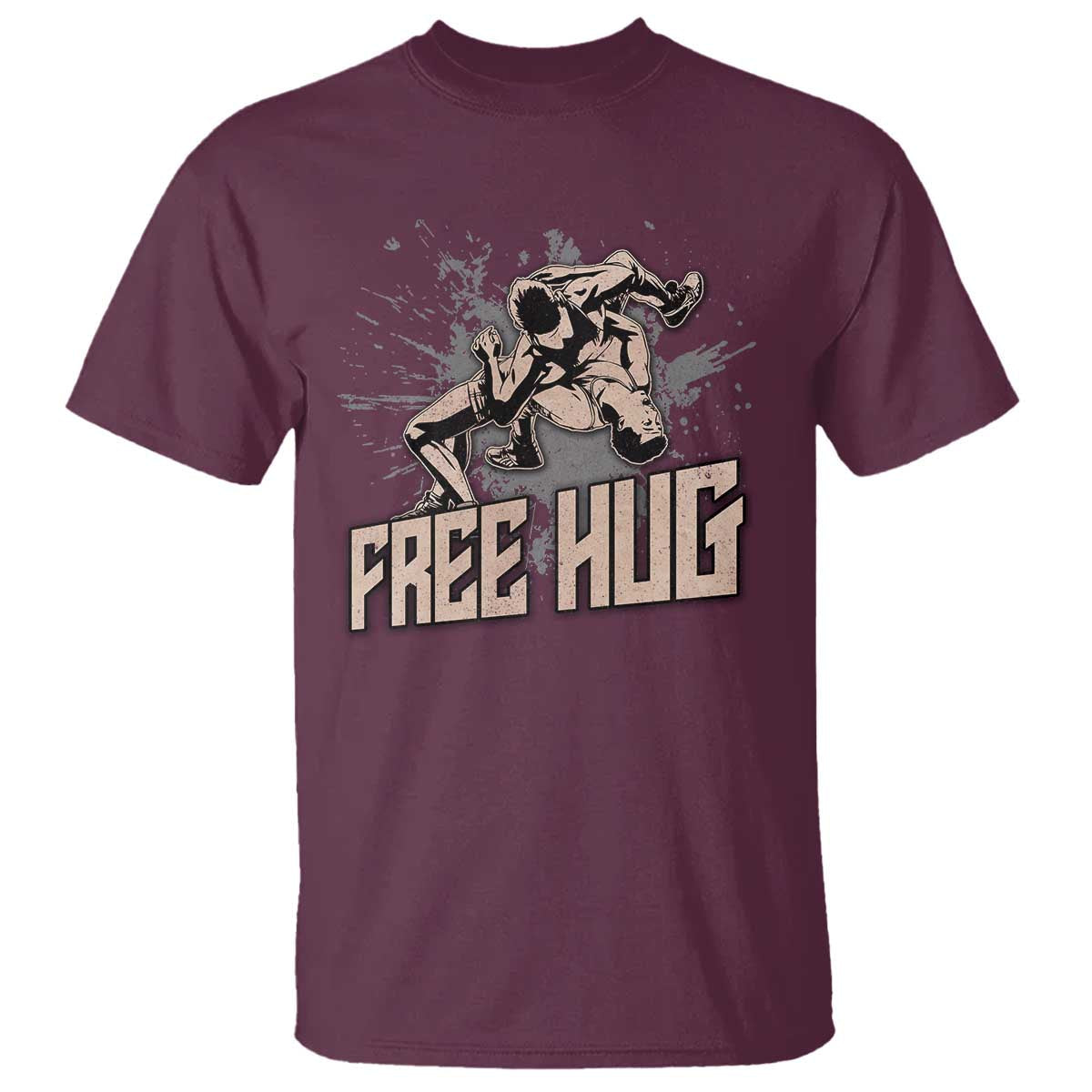 funny-wrestling-t-shirt-free-hug-vintage-wrestler