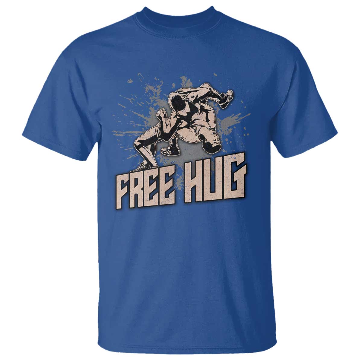 funny-wrestling-t-shirt-free-hug-vintage-wrestler