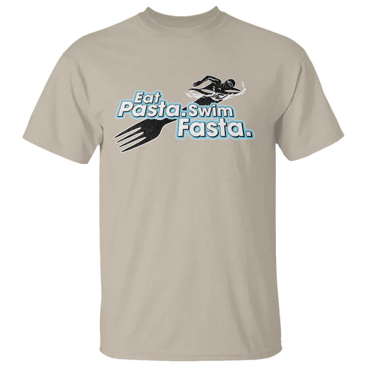 funny-swimmer-t-shirt-eat-pasta-swim-fasta-fork-swimming