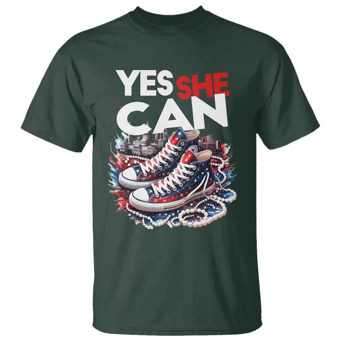 harris-2024-t-shirt-yes-she-can-chucks-and-pearls-american-flag
