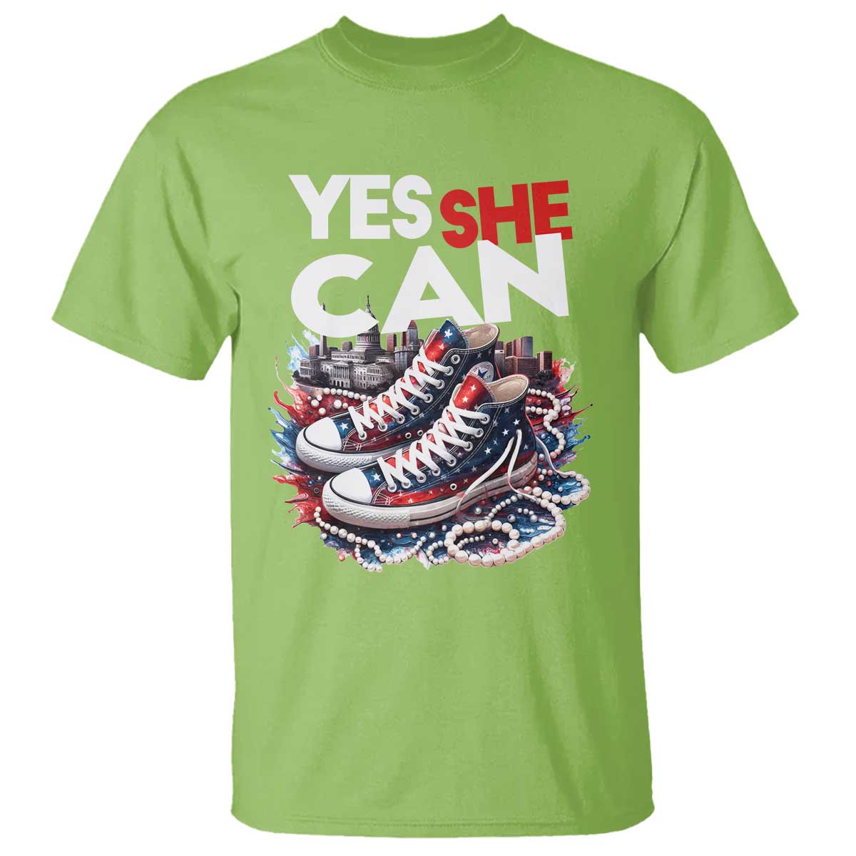 harris-2024-t-shirt-yes-she-can-chucks-and-pearls-american-flag