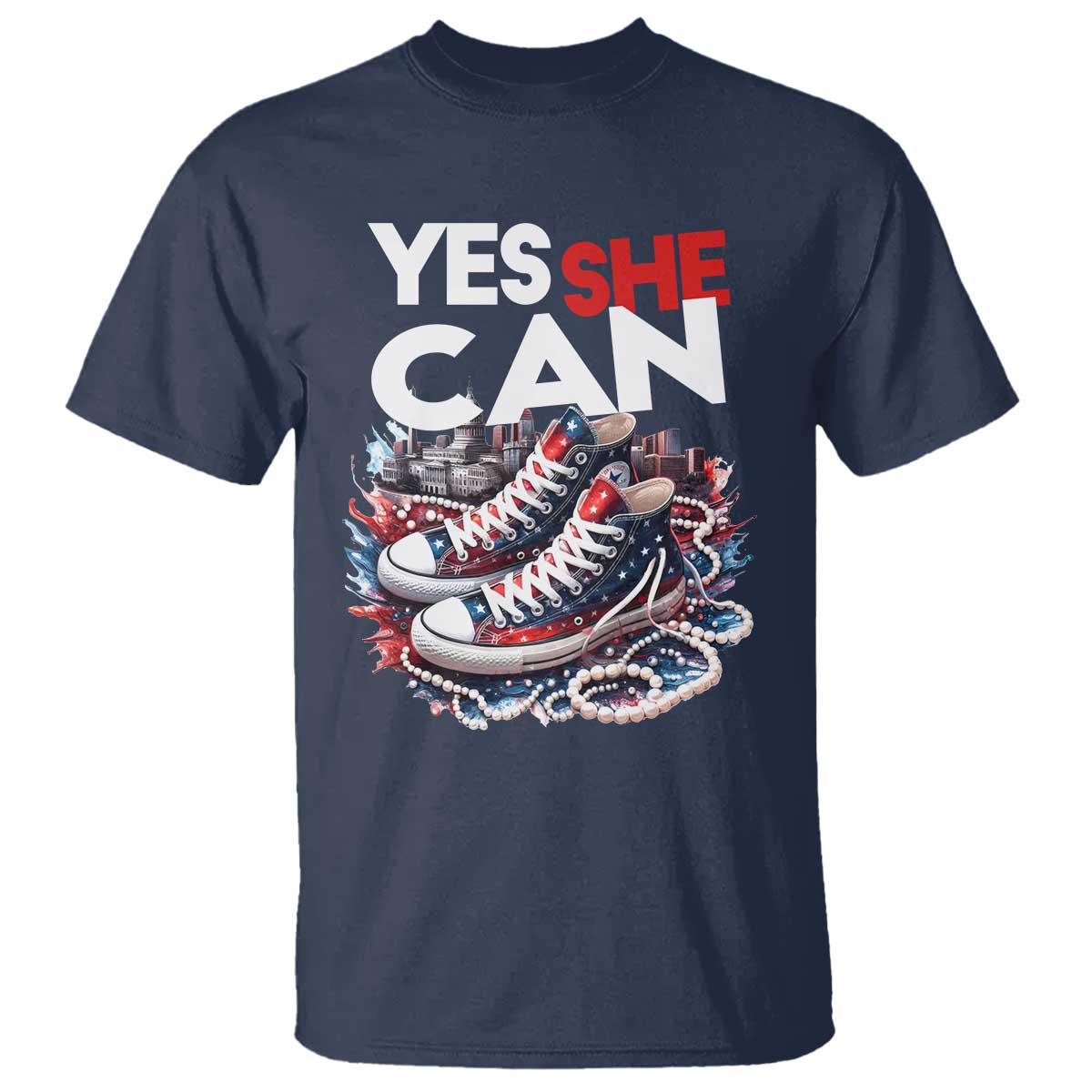harris-2024-t-shirt-yes-she-can-chucks-and-pearls-american-flag
