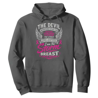 Breast Cancer Warrior Hoodie I Whispered I Am The Storm Pink Ribbon