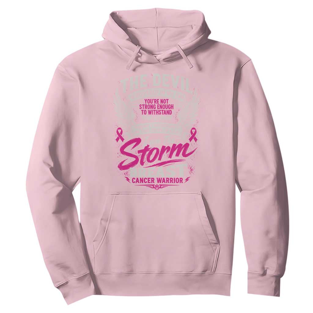 Breast Cancer Warrior Hoodie I Whispered I Am The Storm Pink Ribbon
