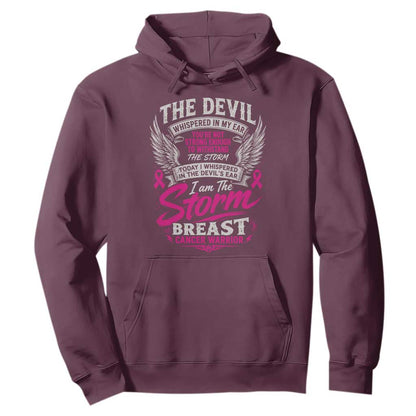 Breast Cancer Warrior Hoodie I Whispered I Am The Storm Pink Ribbon