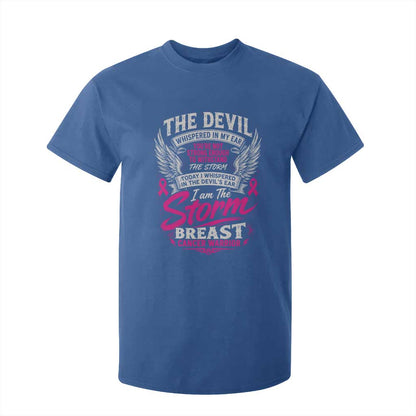 Breast Cancer Warrior T Shirt For Kid I Whispered I Am The Storm Pink Ribbon