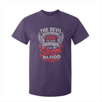 Blood Cancer Warrior T Shirt For Kid I Whispered I Am The Storm Red Ribbon