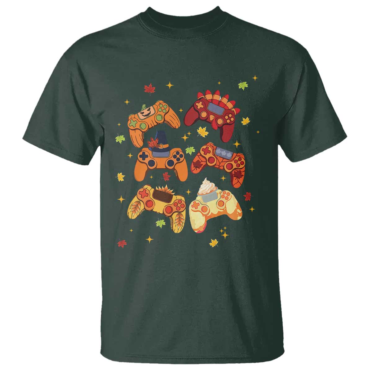 fall-season-gamers-t-shirt-gaming-controllers-pumpkin-turkey-autumn-maple-leaf