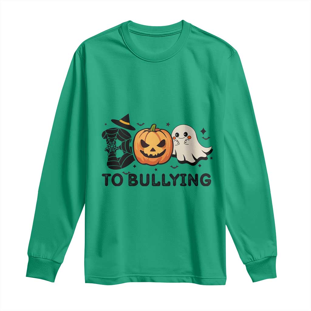 Halloween Unity Day Long Sleeve Shirt Boo To Bullying Bullying Prevention Ghost Pumpkin