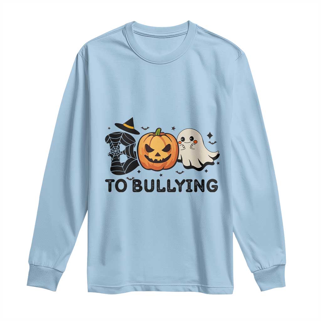 Halloween Unity Day Long Sleeve Shirt Boo To Bullying Bullying Prevention Ghost Pumpkin