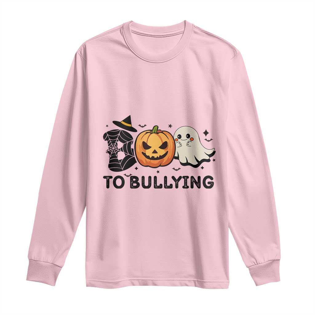 Halloween Unity Day Long Sleeve Shirt Boo To Bullying Bullying Prevention Ghost Pumpkin