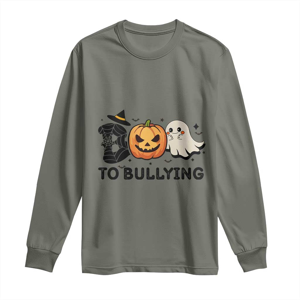Halloween Unity Day Long Sleeve Shirt Boo To Bullying Bullying Prevention Ghost Pumpkin