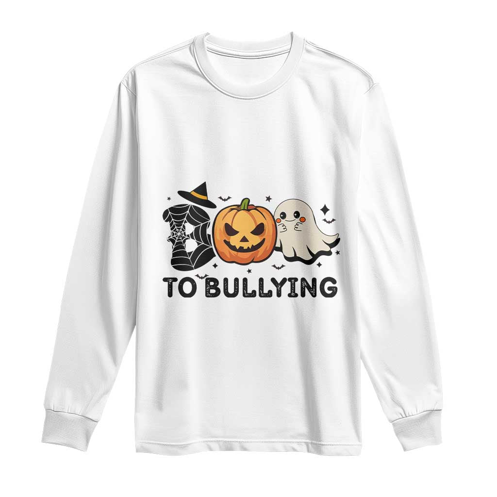 Halloween Unity Day Long Sleeve Shirt Boo To Bullying Bullying Prevention Ghost Pumpkin