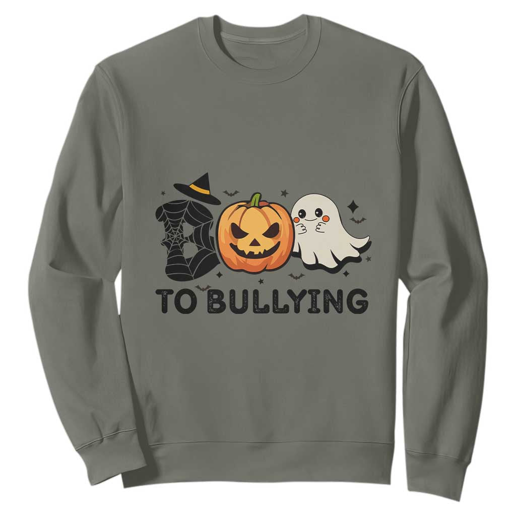 Halloween Unity Day Sweatshirt Boo To Bullying Bullying Prevention Ghost Pumpkin