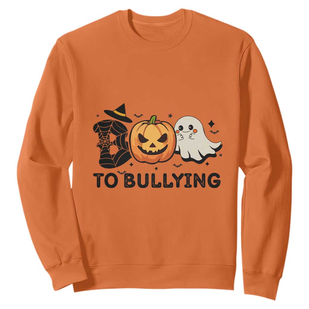 Halloween Unity Day Sweatshirt Boo To Bullying Bullying Prevention Ghost Pumpkin