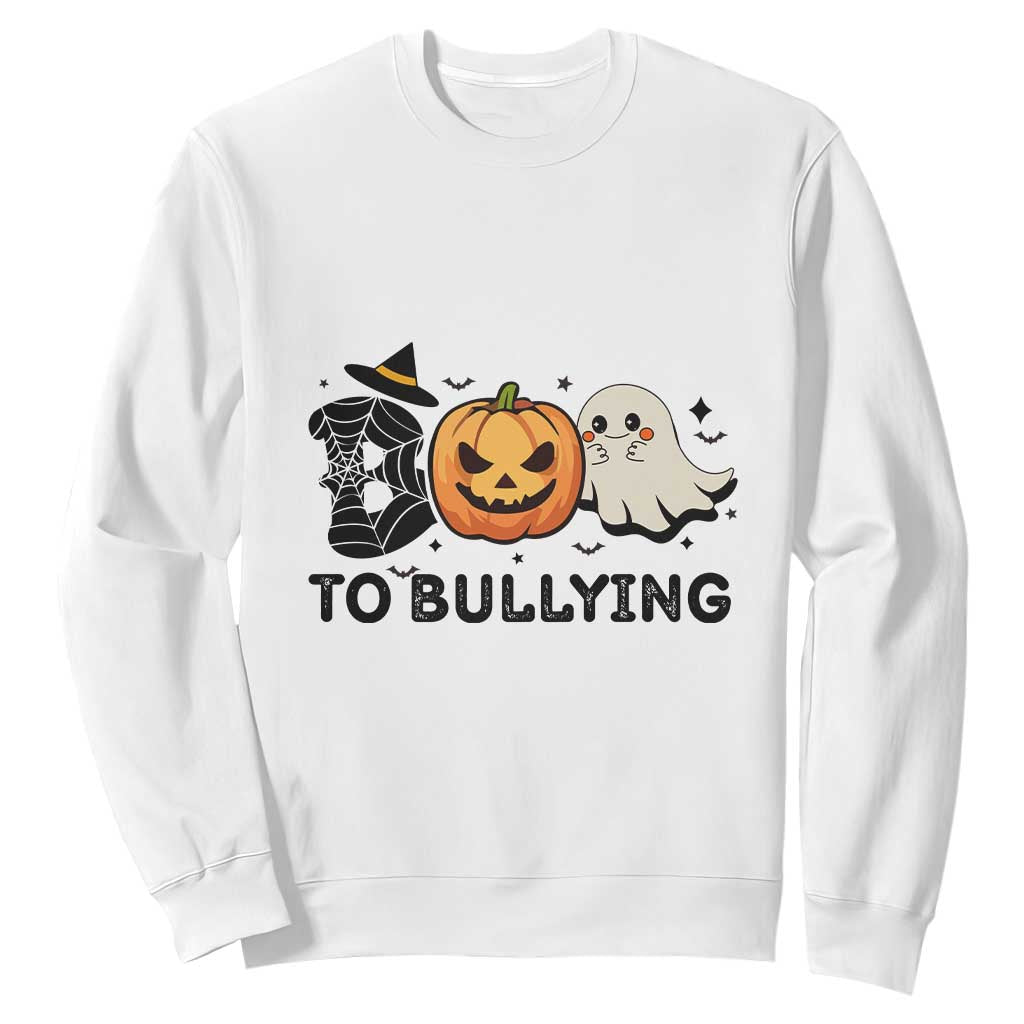 Halloween Unity Day Sweatshirt Boo To Bullying Bullying Prevention Ghost Pumpkin