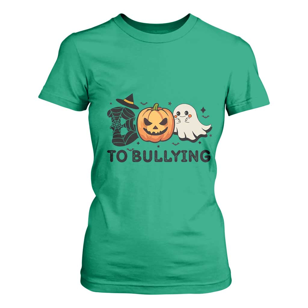 Halloween Unity Day T Shirt For Women Boo To Bullying Bullying Prevention Ghost Pumpkin
