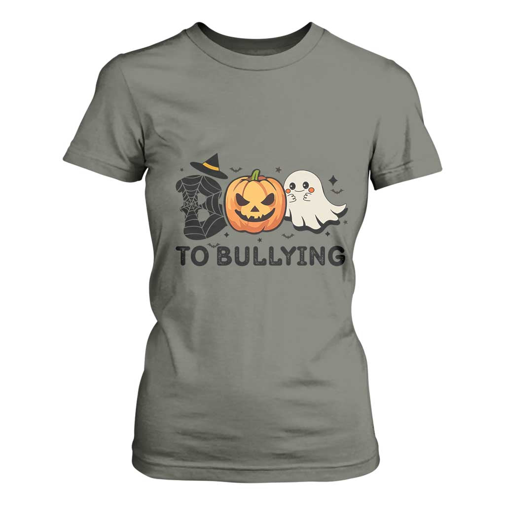 Halloween Unity Day T Shirt For Women Boo To Bullying Bullying Prevention Ghost Pumpkin