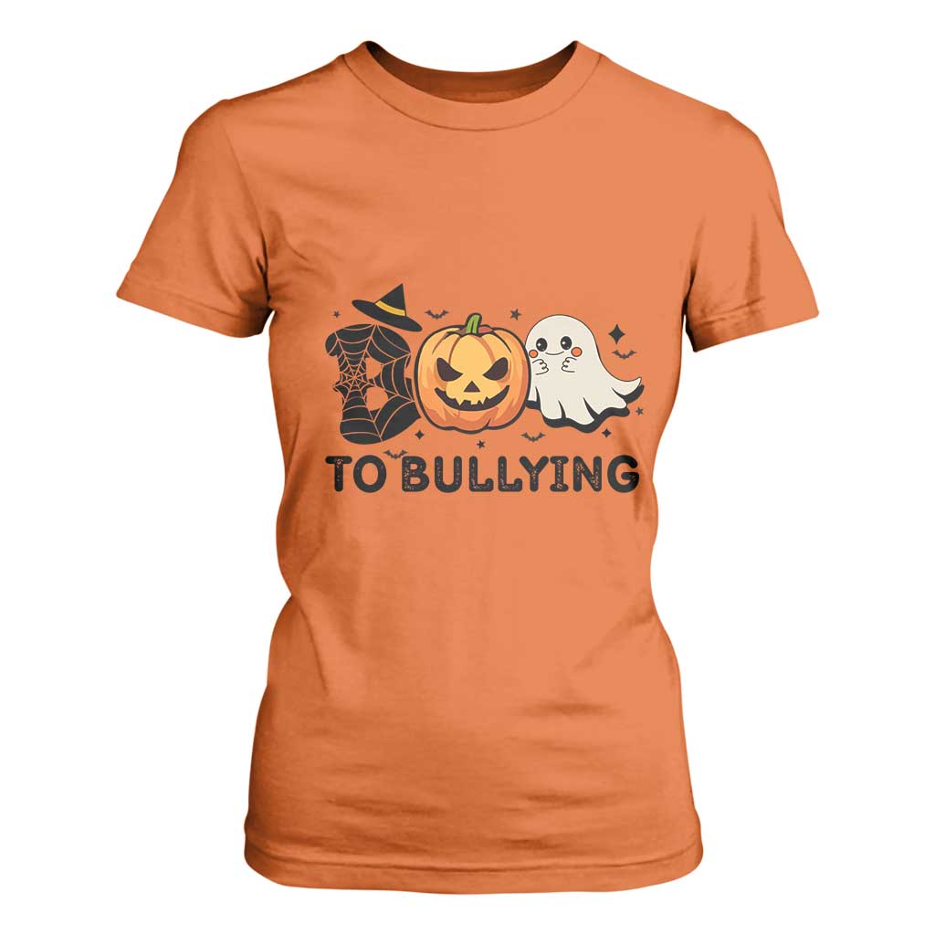 Halloween Unity Day T Shirt For Women Boo To Bullying Bullying Prevention Ghost Pumpkin