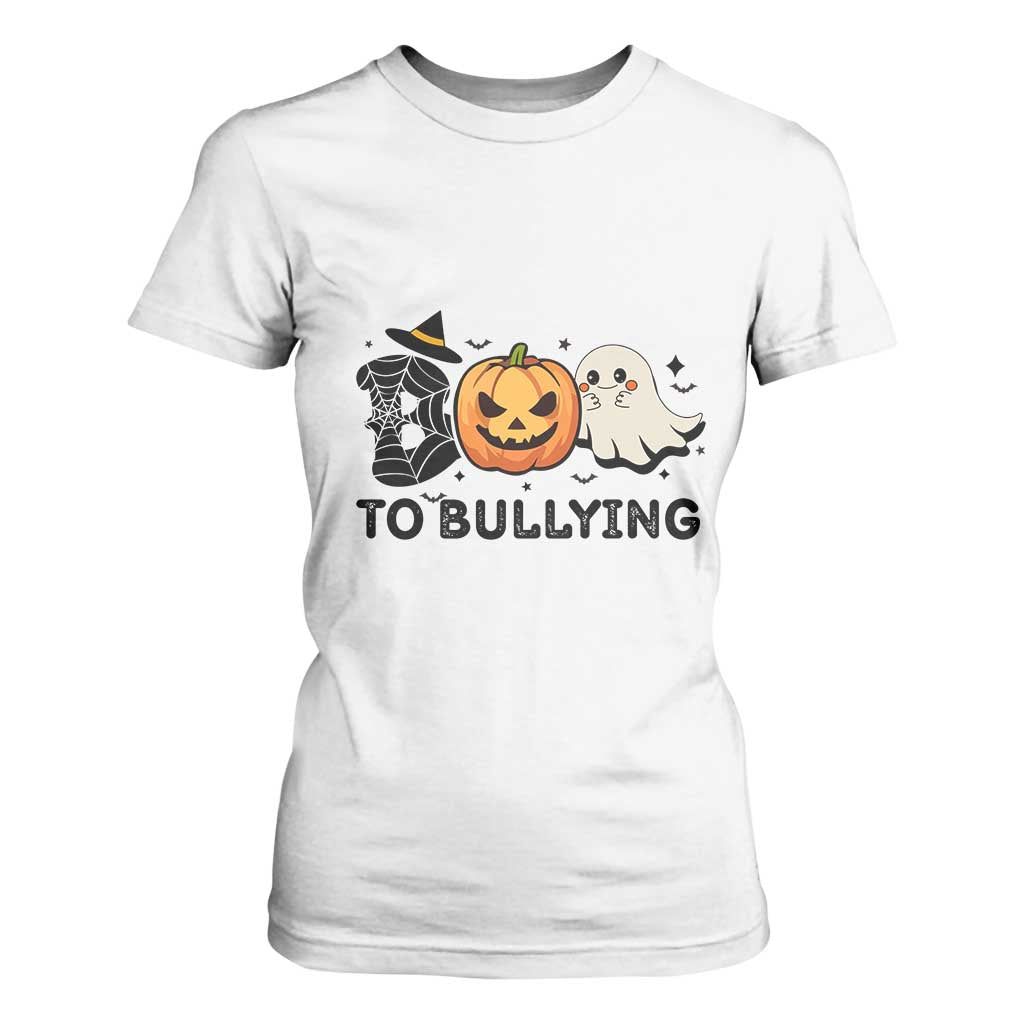 Halloween Unity Day T Shirt For Women Boo To Bullying Bullying Prevention Ghost Pumpkin