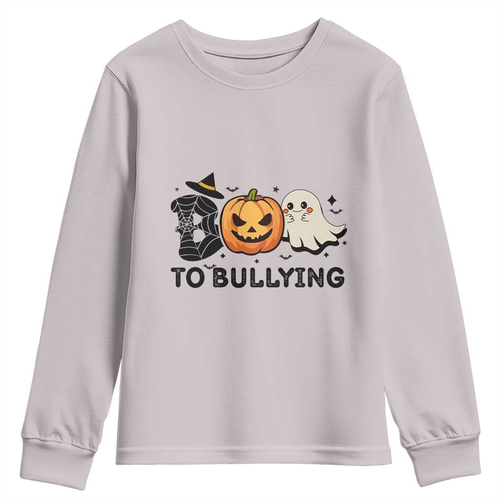Halloween Unity Day Youth Sweatshirt Boo To Bullying Bullying Prevention Ghost Pumpkin