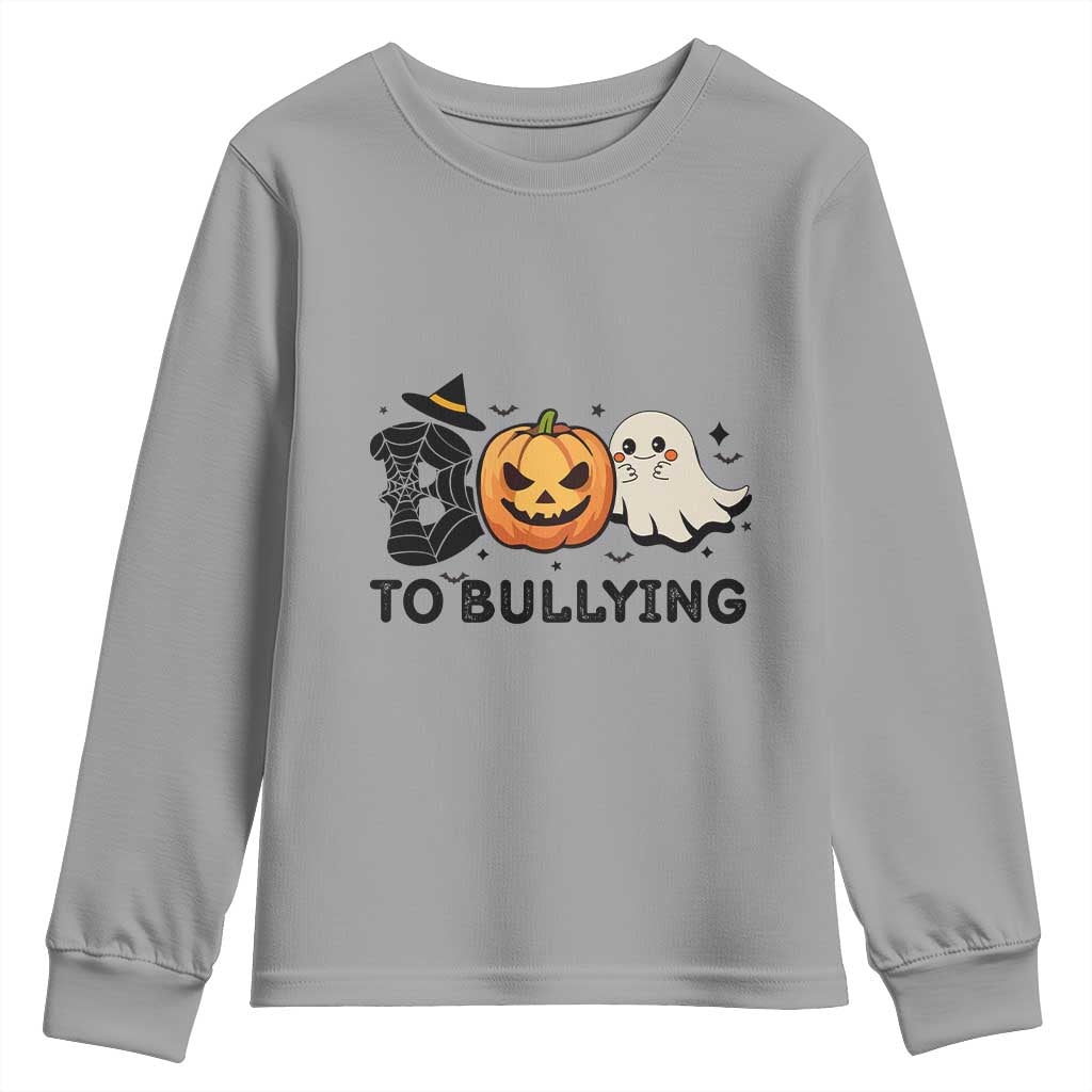 Halloween Unity Day Youth Sweatshirt Boo To Bullying Bullying Prevention Ghost Pumpkin