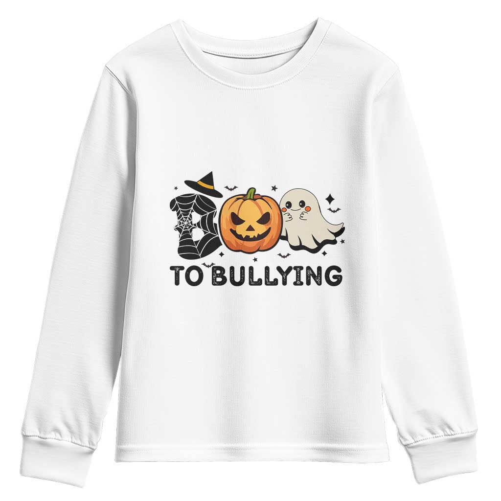 Halloween Unity Day Youth Sweatshirt Boo To Bullying Bullying Prevention Ghost Pumpkin