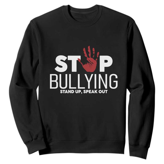 Bullying Prevention Sweatshirt Stop Bullying Stand Up Speak Out Hand Prints
