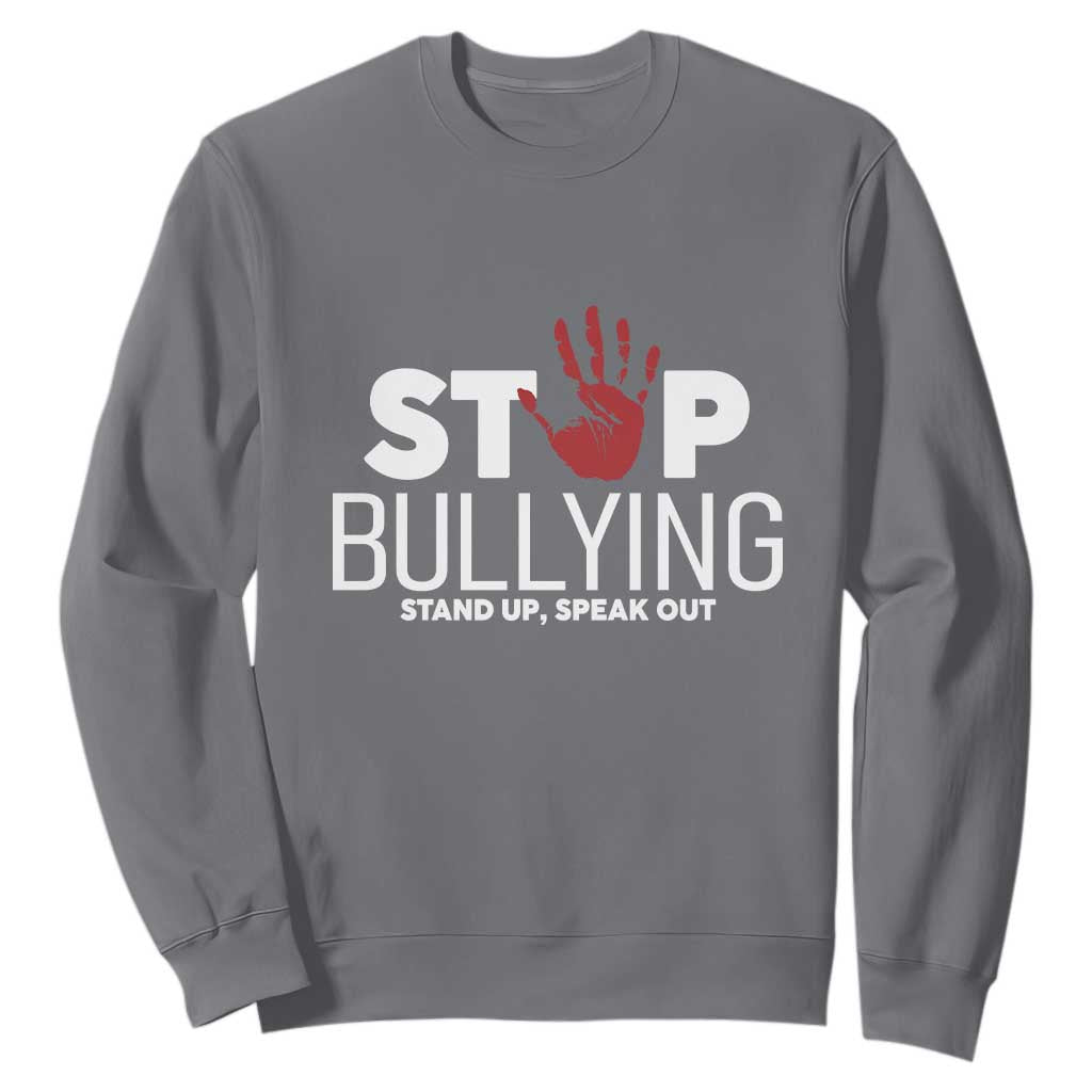 Bullying Prevention Sweatshirt Stop Bullying Stand Up Speak Out Hand Prints