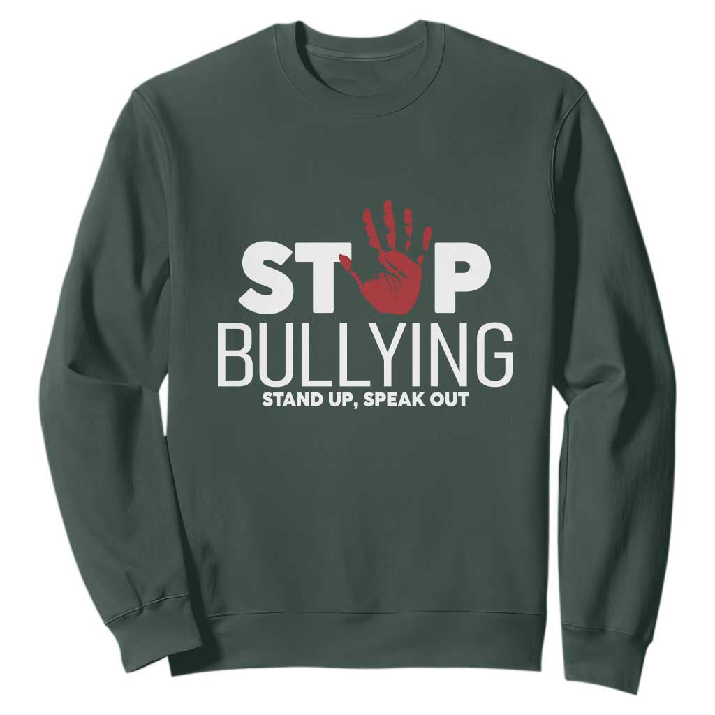 Bullying Prevention Sweatshirt Stop Bullying Stand Up Speak Out Hand Prints